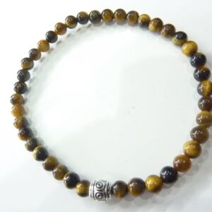 Bracelet Oeil de tigre - Perles ronde 4 mm