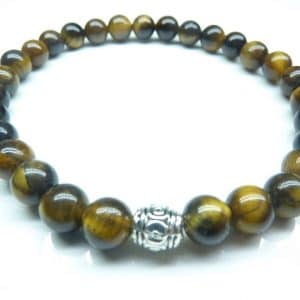 Bracelet Oeil de tigre - Perles ronde 6 mm