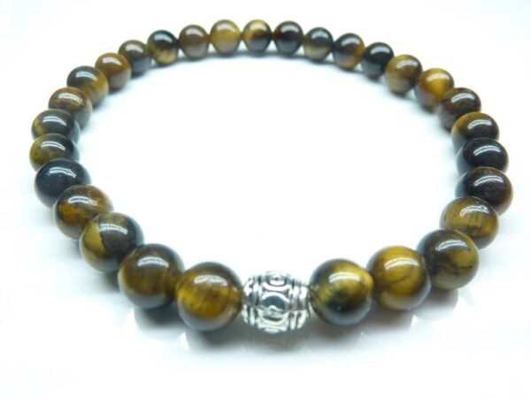 Bracelet Oeil de tigre - Perles ronde 6 mm