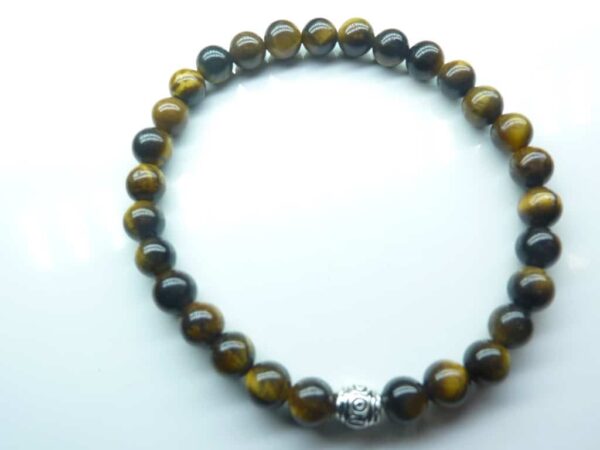 Bracelet Oeil de tigre - Perles ronde 6 mm