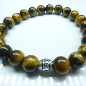 Bracelet Oeil de tigre - Perles ronde 8 mm