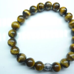 Bracelet Oeil de tigre - Perles ronde 8 mm