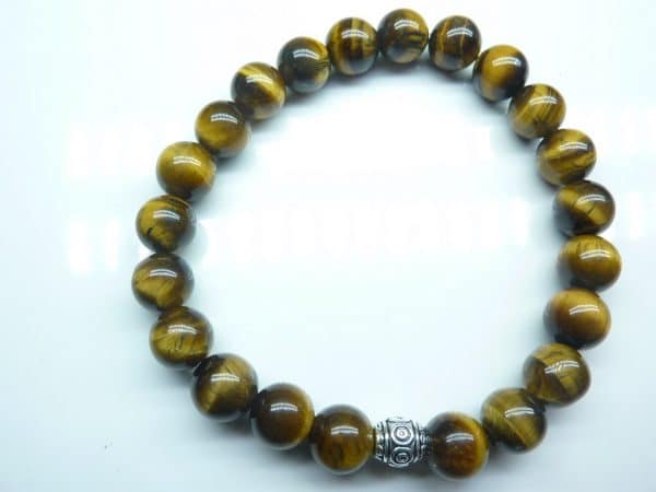 Bracelet Oeil de tigre - Perles ronde 8 mm
