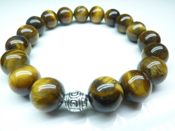 Bracelet Oeil de tigre - Perles ronde 10 mm
