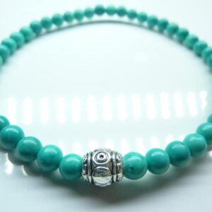 Bracelet Turquoise - Perles rondes 4 mm