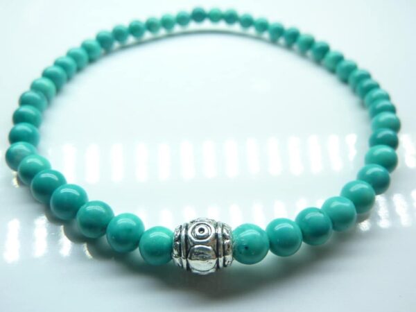Bracelet Turquoise - Perles rondes 4 mm