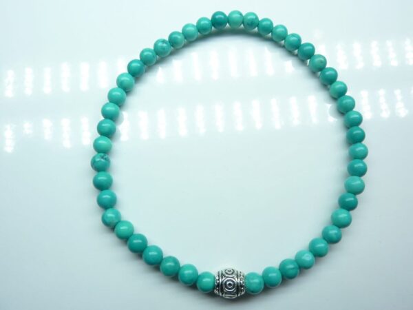 Bracelet Turquoise - perles rondes 4 mm