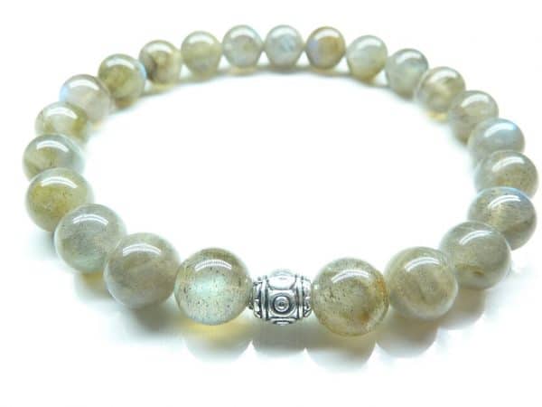Bracelet Labradorite - Perles rondes 8 mm