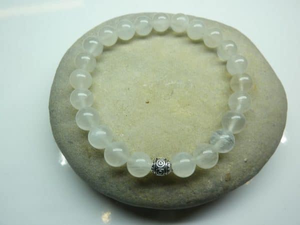 Bracelet Pierre de lune en perles rondes 8 mm