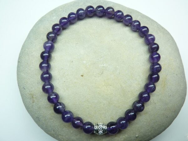 Bracelet Améthyste en perles rondes 6 mm