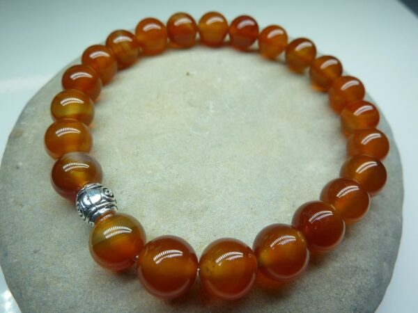 Bracelet Cornaline en perles rondes 8 mm