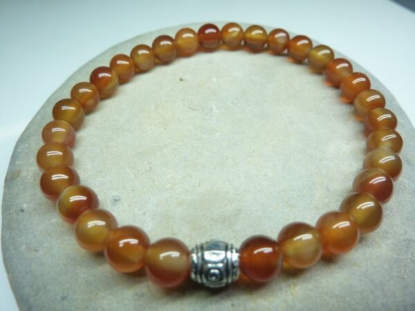 Bracelet Cornaline - Perles rondes 6 mm