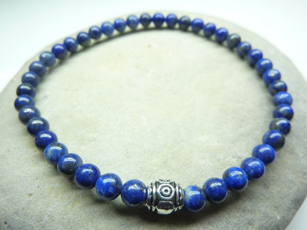 Bracelet Lapis Lazuli - Perles rondes 4 mm