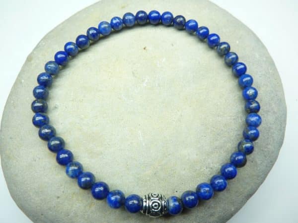 Bracelet Lapis Lazuli en perles rondes 4 mm