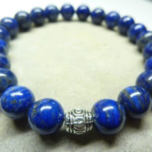 Bracelet Lapis Lazuli - Perles rondes 8 mm