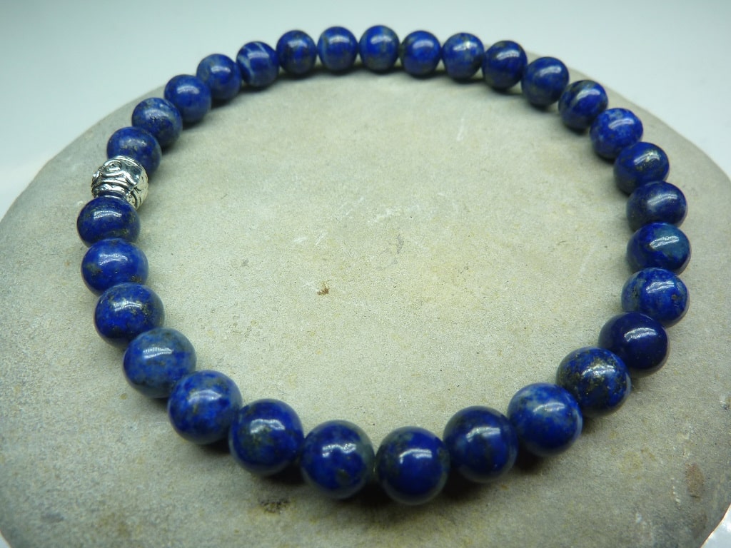Bracelet Lapis Lazuli en perles rondes 6 mm