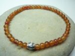 Bracelet Cornaline - Perles rondes 4 mm