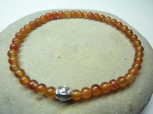 Bracelet Cornaline - Perles rondes 4 mm