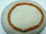 Bracelet Cornaline en perles rondes 4 mm