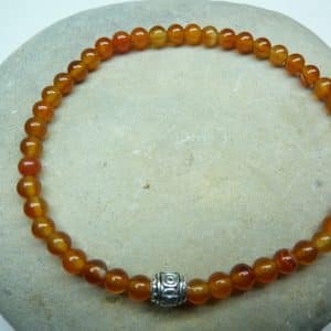 Bracelet Cornaline en perles rondes 4 mm