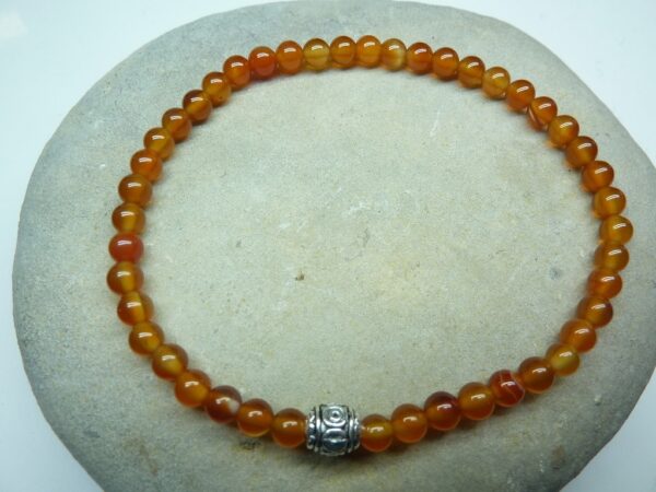 Bracelet Cornaline en perles rondes 4 mm