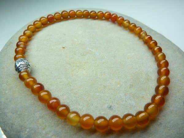 Bracelet Cornaline en perles rondes 4 mm