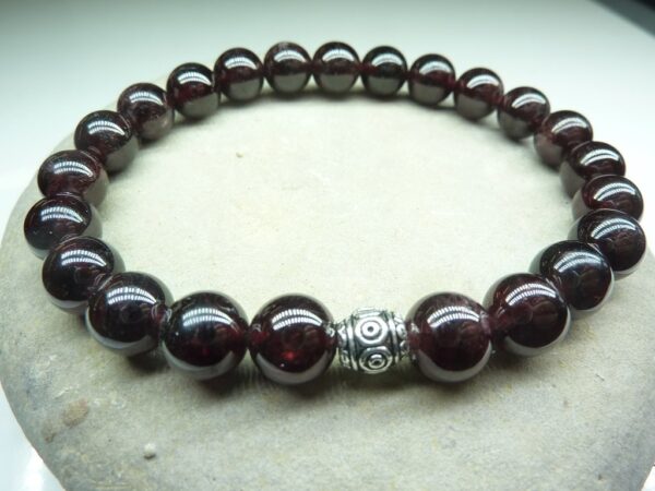 Bracelet Grenat - Perles rondes 8 mm