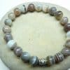 Bracelet Agate Botswana - Perles rondes 8 mm