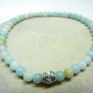Bracelet Amazonite en perles rondes 4 mm
