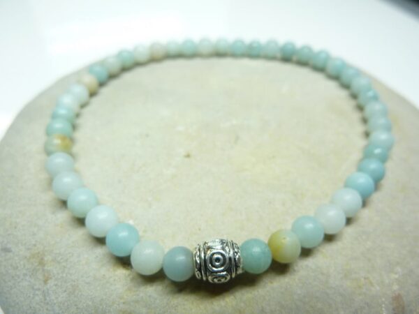 Bracelet Amazonite en perles rondes 4 mm