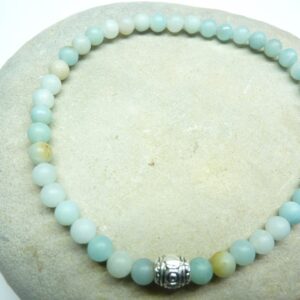 Bracelet Amazonite - Perles rondes 4 mm