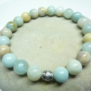 Bracelet Amazonite - Perles rondes 8 mm