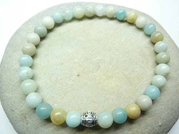 Bracelet Amazonite - Perles rondes 6 mm