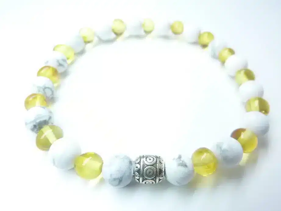 Bracelet Howlite – Ambre de la Baltique
