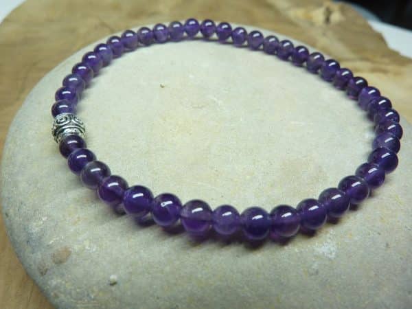 Bracelet Améthyste - Perles rondes 4 mm