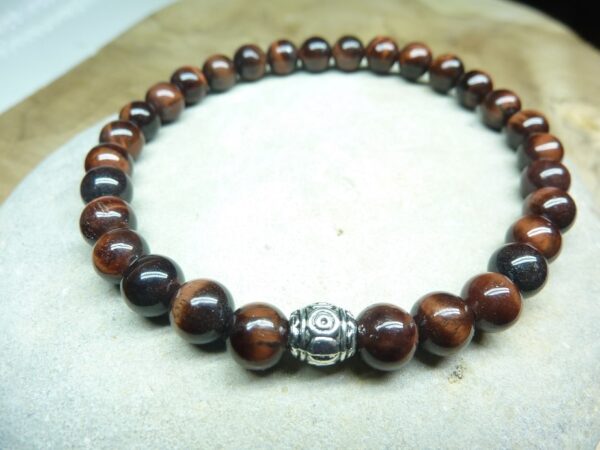 Bracelet Oeil de taureau - Perles rondes 6 mm