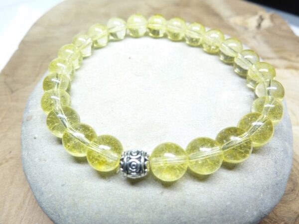 Bracelet Citrine - Perles rondes 8 mm