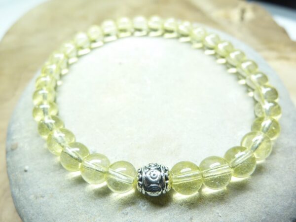 Bracelet Citrine - Perles rondes 6 mm