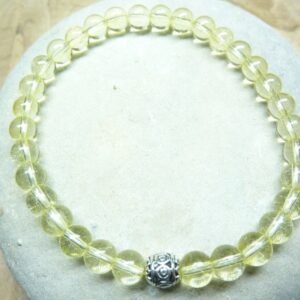 Bracelet Citrine - Perles rondes 6 mm