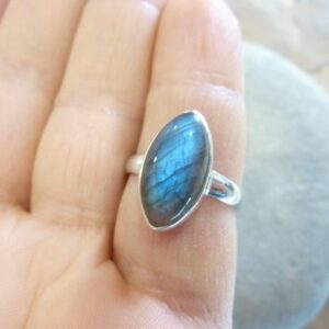 Bague Labradorite - Argent 925 taille 58 ref 0070