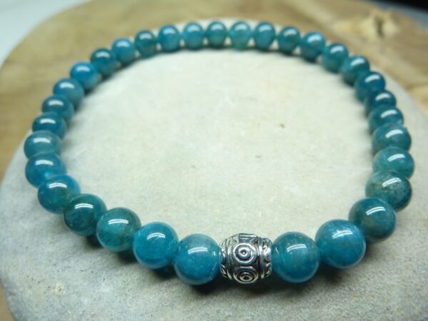 Bracelet Apatite - perles rondes 6 mm