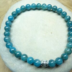 Bracelet Apatite - perles rondes 6 mm