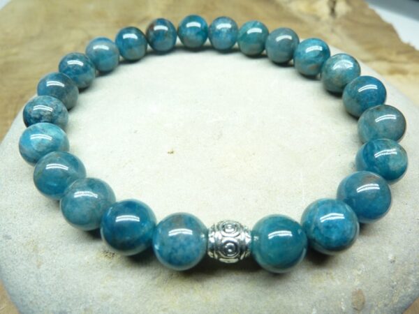 Bracelet Apatite - perles rondes 8 mm