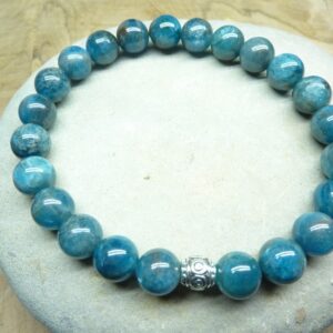 Bracelet Apatite - perles rondes 8 mm