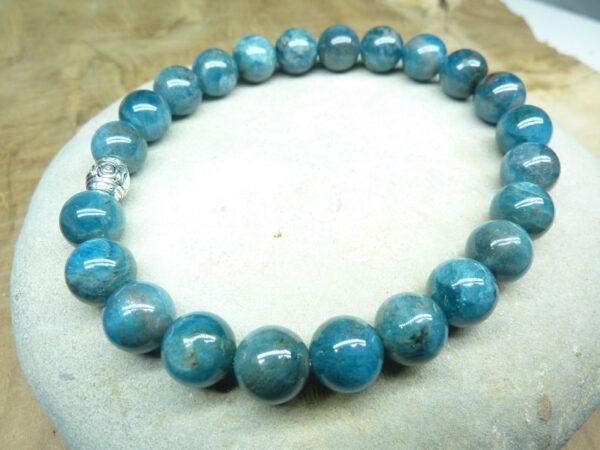 Bracelet Apatite - perles rondes 8 mm