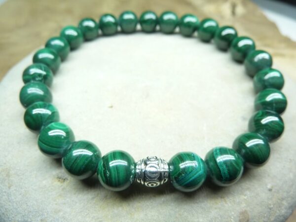 Bracelet Malachite - Perles rondes 8 mm