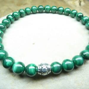 Bracelet Malachite - Perles rondes 6 mm