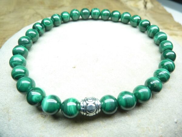 Bracelet Malachite - Perles rondes 6 mm