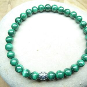 Bracelet Malachite - Perles rondes 6 mm