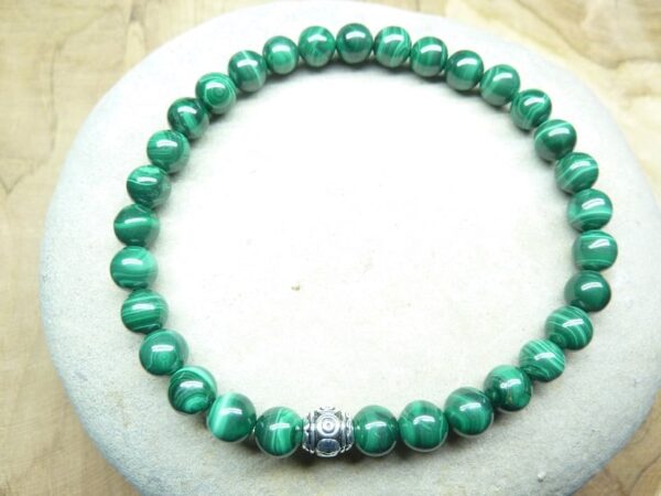 Bracelet Malachite - Perles rondes 6 mm